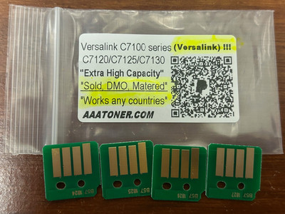 4 x Toner Chip for Xerox VersaLink C7100, C7120, C7125, C7130 Refill