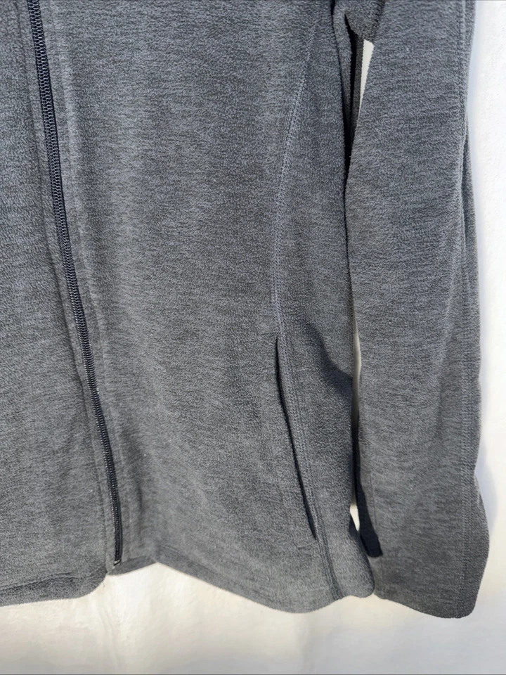 Starbucks Dark Gray Fleece Jacket Pullover Full Zip Womens Medium Pockets - Image 3 of 4