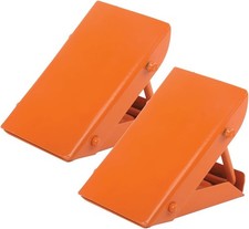 Image of Silverline Folding Steel Wheel Chocks Pair (525748), Multi-Coloured - Multi-Col