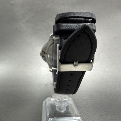 Wenger Battalion Dive Watch Men 40mm Black Dial Silver Date Round
