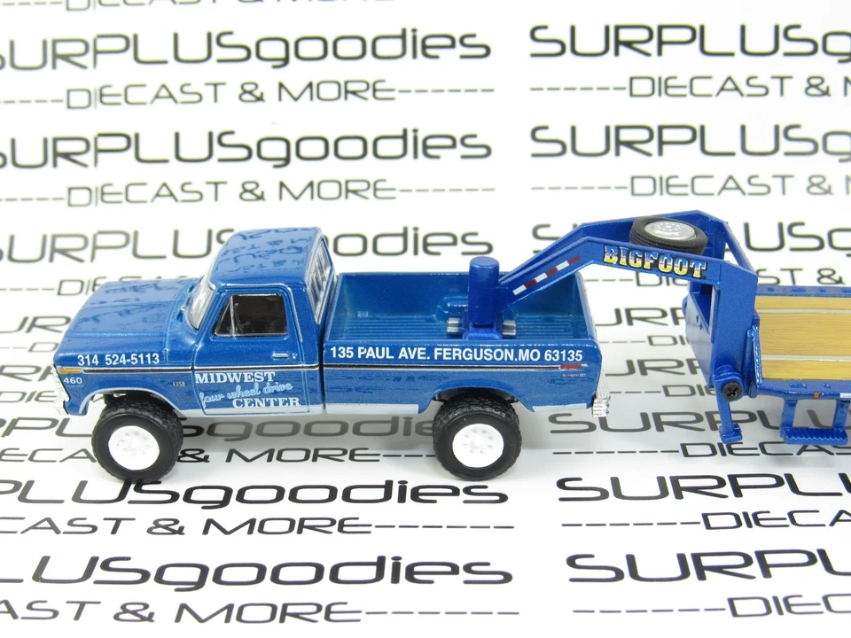 Greenlight 1:64 LOOSE 1974 FORD F-250 F250 Pickup w/BIGFOOT Gooseneck Trailer MW - Image 3 of 4