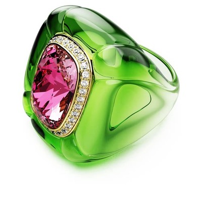 Swarovski Dulcis Cocktail Ring, Cushion Cut, Pavé, 5709970 (Size 55/6.75)