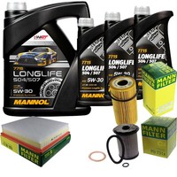 MANN-FILTER Inspektionspaket Mannol 8L Longlife 5W-30 FüR Opel Vivaro Kasten