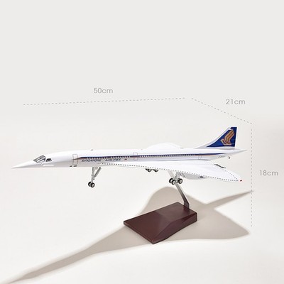1:125 Überschallflugzeug Concorde Modell mit Rädern Licht Dekoration Flugzeug