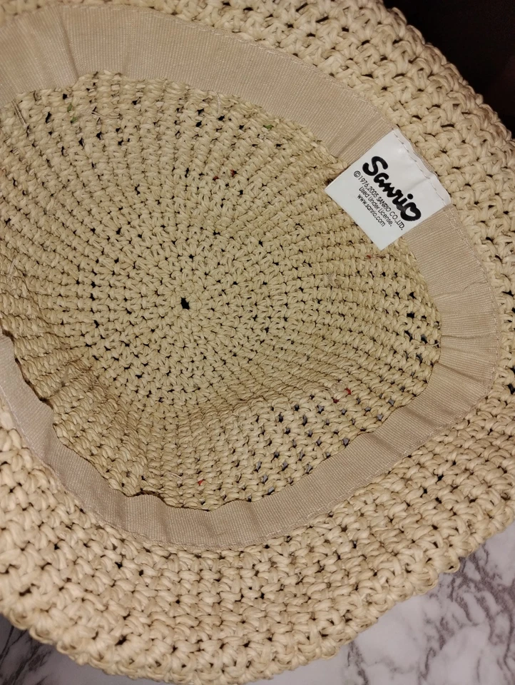 De colección 2005 Hello Kitty Sombrero Cubo Sol Playa Niños Niñas Flores Edad 3-5 LINDO Y2K Foto 2 de 4