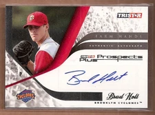 2008 TRISTAR Prospects Plus Farm Hands Autographs #FHBH Brad Holt Auto BB