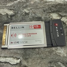 Notebook Wireless Network Card Belkin G 802.11g 125 Mbps 2.4 Ghz PCMCIA