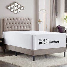 Empyrean White Extra Deep Pocket King Fitted Sheet Only, Hotel Luxury King Si...