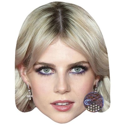 Lucy Boynton Promi Maske, flaches Kartengesicht, Kostüm Maske