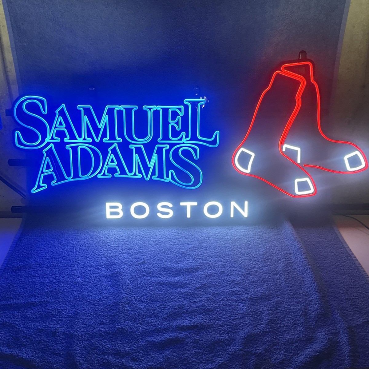 BOSTON RED SOX SAM ADAMS BEER LIGHT UP LED SIGN 34” X 16” 3 | eBay