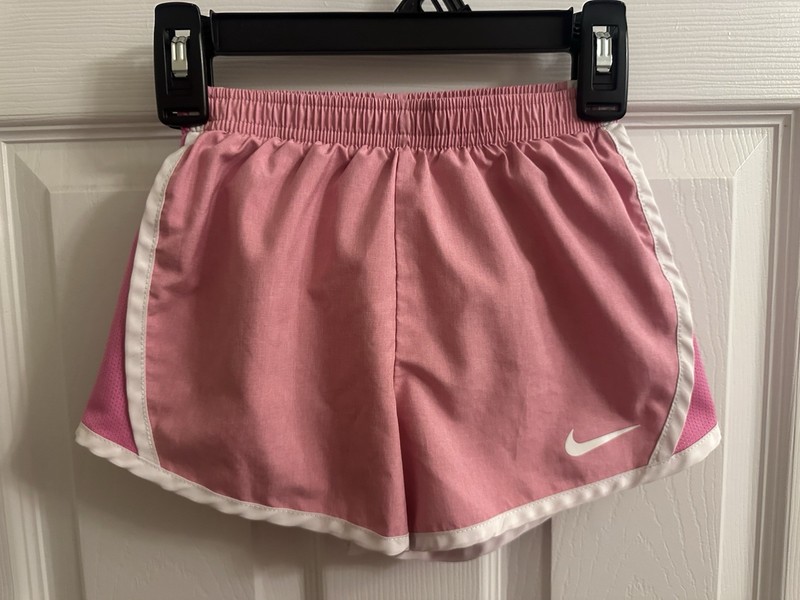 Nike Dri-fit Girls Pink Size 5-6 M Tempo Running Lined Athletic Shorts