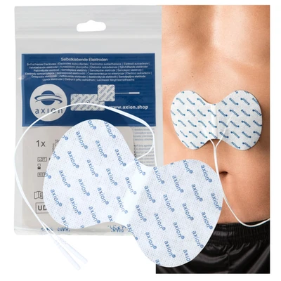AXION TENS EMS Elektrode für Bauch Training -2mm Stecker-15x9cm- für Massage Gerät