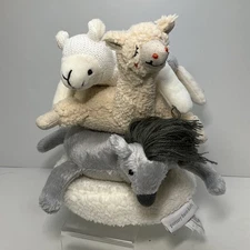 Pottery Barn Kids Animal Stacker Plush pony, llama, lamb critters