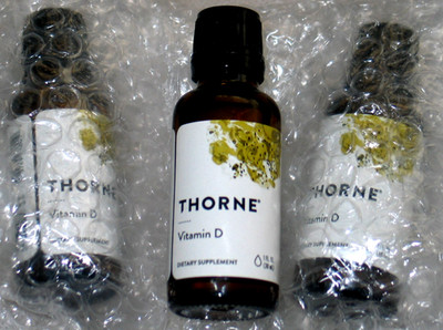 3 Bottles 1 oz each THORNE  Vitamin D Dietary Supplement