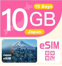 Japan Travel eSIM Card   15 Day 10GB Prepaid Data Plan 4G LTE High-