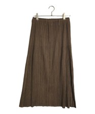 ISSEY MIYAKE PLEATS PLEASE Long Skirt Brown Size 2