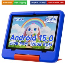 Tablet for Kids with EVA Protective Case, Android 15.0 Toddler Tab PC 10.1Inc...
