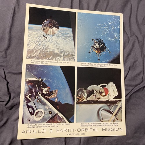 NASA APOLLO 9 Earth-Orbital 8x10 PHOTO PRINT. New Old Stock. 1969 - Picture 1 of 2