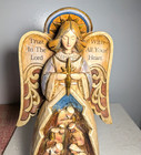 Beautiful Vintage Angel with Nativity Scene Figurine Decor — photo 3
