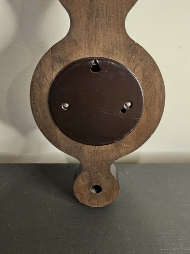 Jason Empire 20" Banjo Wall Weather Station Mahogany Barometer/Temp/Humidity VTG - Foto 8 di 9