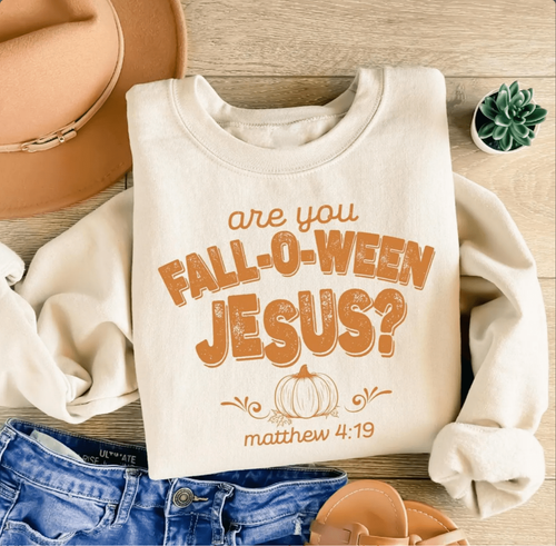 Are You Fall-O-Ween Jesus Sweatshirt Christian Fall Sweater - Picture 11 of 33