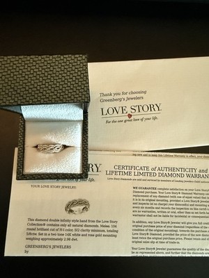 Love Story Diamond Double Infinity Style Wedding Band
