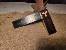 Antique Stanley 6” Try Square – Rosewood & Brass  Pat’d Dec. 29, 1896