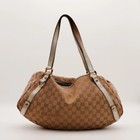 Sac Gucci Tote Cabas Toile monogrammée Beige Vintage Authentique