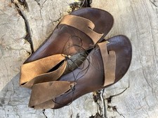 Womens Cydwoq Copy Soft Brown Leather Sandals Hand Crafted USA 38 8 EUC Preowned