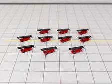 10x Red Narrowbody BELT BAG LOADERS GSE Airport Vehicles Models 1:400 Scale