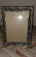VTG Floral Roses Picture Frame w/ Glass 9" X 6.5" Photo Size 5"X7"
