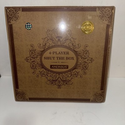 Shut The Box Game 4 Player Wood Amerous Number Sense Math Adding Age 6+ New!