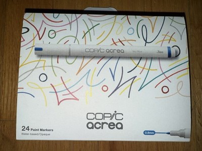 Copic Acrea Water-Based Paint Markers ~ 24 Pc Brand New Sealed In Box!