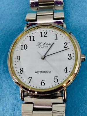 G30) Citizen QQ (*' ') Falcon Silver Men's Watch - Battery Replace