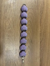 Vintage Lavender Lucite Shell Link Bracelet G...