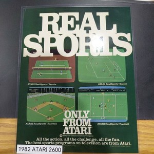 1982 Atari REAL SPORTS ONLY FROM ATARI Vintage 8X11 Magazine Ad Laminated 
