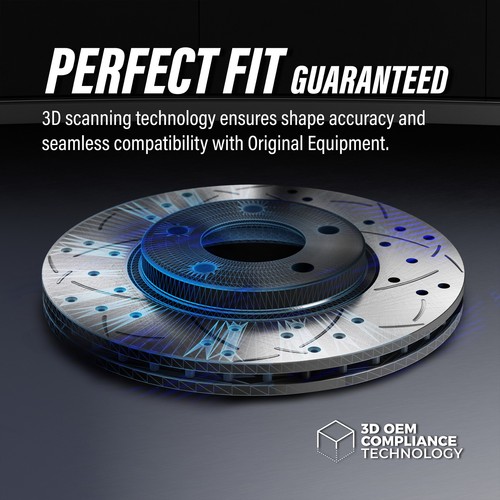 Front Rear Coat Drill Slot Disc Brake Rotor Semi-Metallic Pad Kit For 3.8 R-Spec - Picture 16 of 18