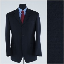 Mens Navy Blue Blazer 40R UK Size RILEY Wool Sport Coat Jacket