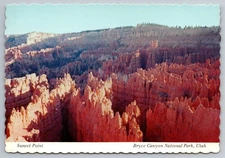 Sunset Point, Bryce Canyon National Park, Utah – Scenic View Postcard