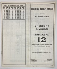 SOUTHERN RAILWAY Crescent DIVISION Employee T...