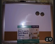 WEXFORD Magnetic Dry Erase  Cork Board Combo 11 x 14 in. w/ Marker  Magnets
