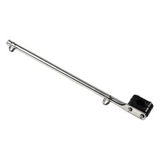 316 Stainless Steel Rail Mounted Flag Pole Base Bright Polished Marine Boat