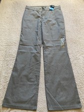 Lee Flex Motion Women Straight Trouser Pants Gray Size 14 Long 36 x 35 