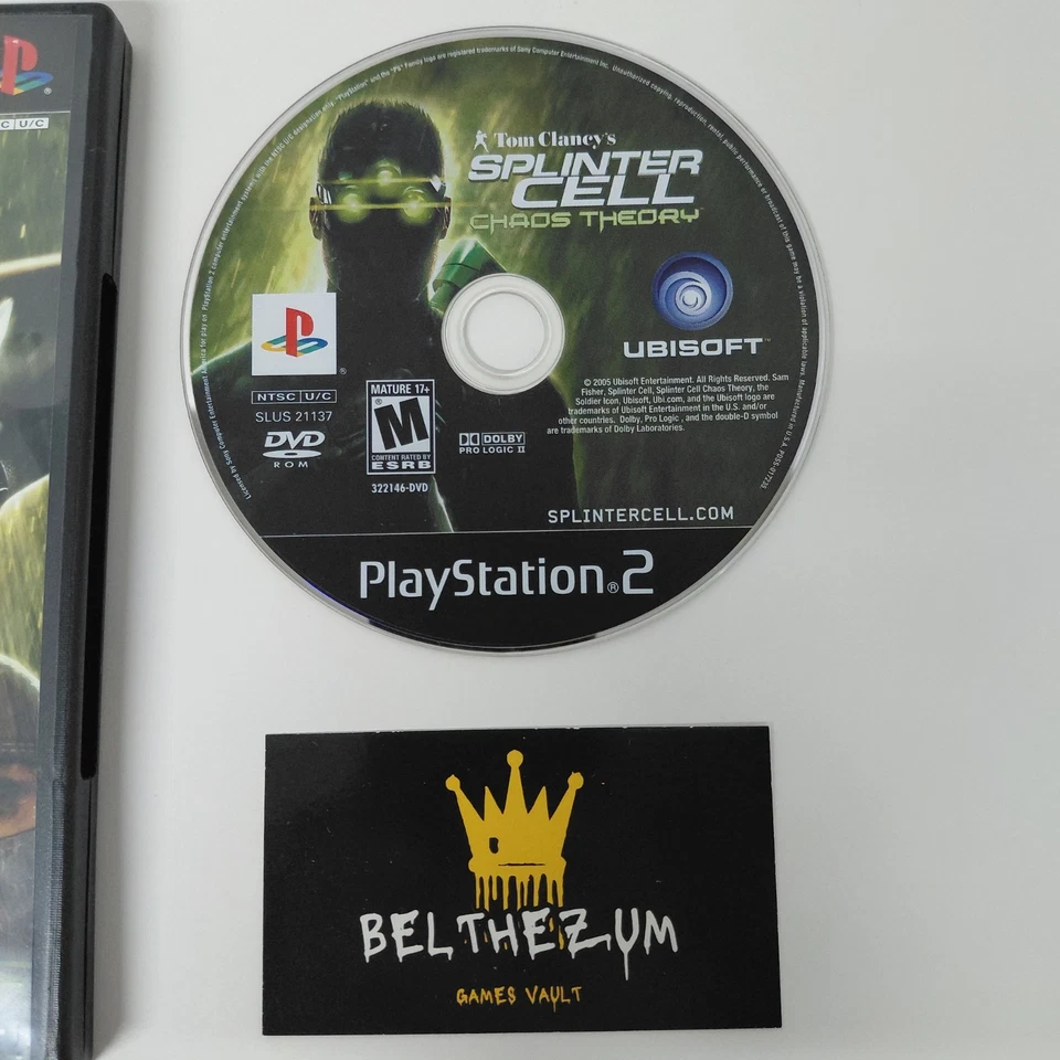 Splinter Cell Chaos Theory (Sony PlayStation 2, 2005) PS2 Disc and Case - Image 4 of 4