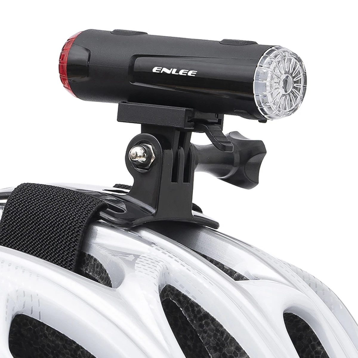 Luci Per Casco Bici Ricaricabili USB - Kit Faro Anteriore E Luce Posteriore, Torcia Inclusa - Foto 3