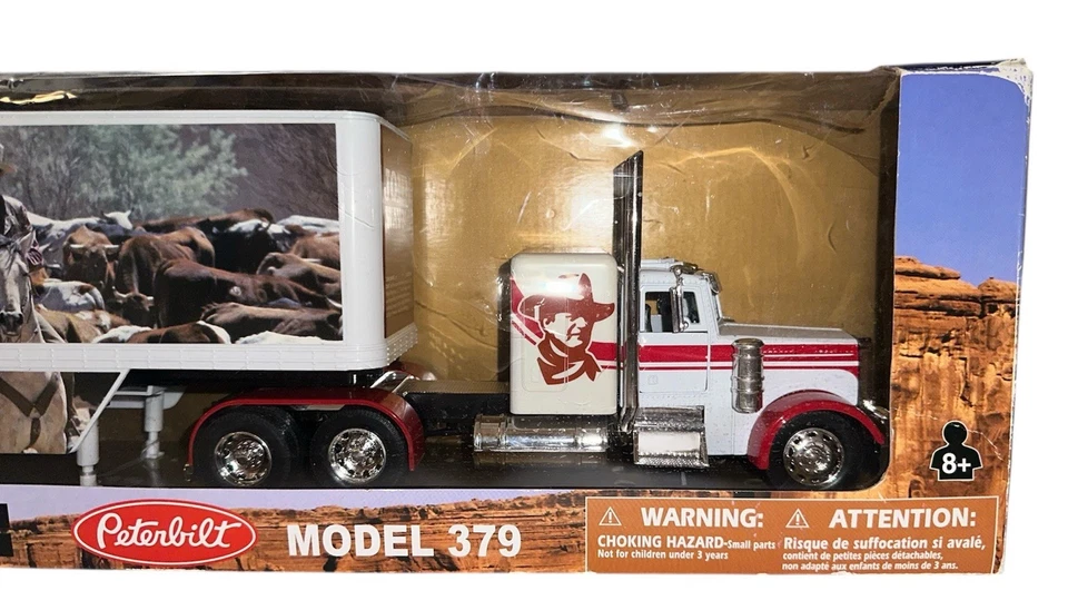 John Wayne Peterbilt 379 1:32 Scale Diecast Semi Truck Trailer New Ray NIB - Image 2 of 4