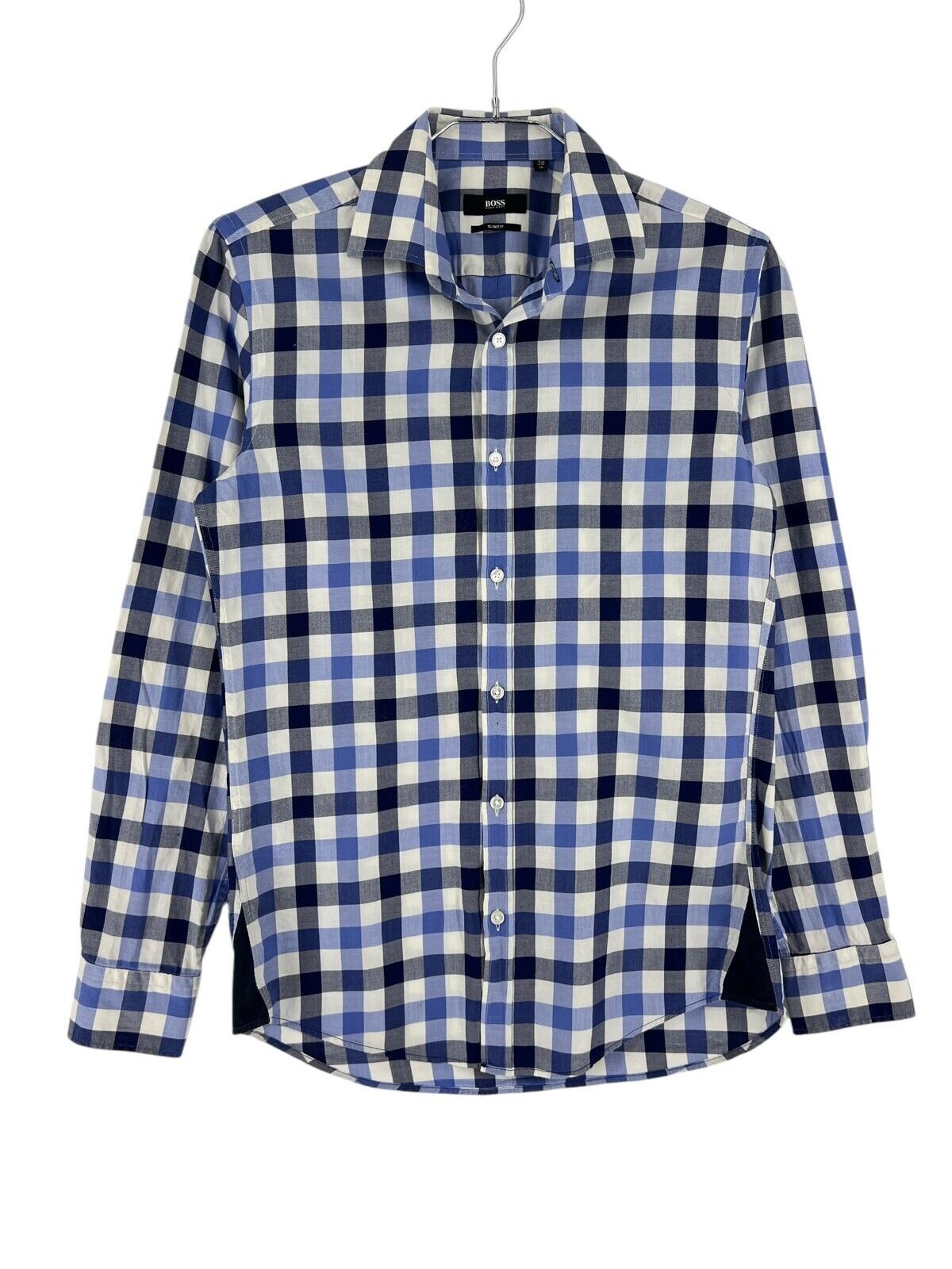 HUGO BOSS Slim Fit Check Shirt Casual Formal Men Size S (38-15)