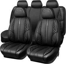 Nappa Leather Car Seat Covers Full Set, Luxury Seat Protector for Cars, Waterpro