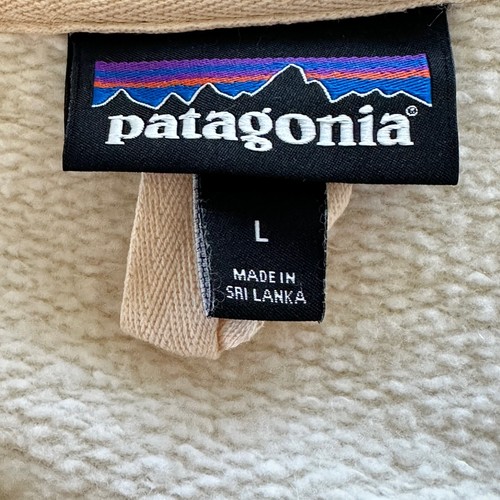 Patagonia Woolie Fleece Sweater Mens L Pullover 1/4 Zip Wool Blend Oyster White - Picture 9 of 13