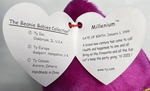 NEW 1999 TY Beanie Babies Millennium MWMT *ERRORS on Hang & Tush Tag* 1st Vers - Picture 5 of 6